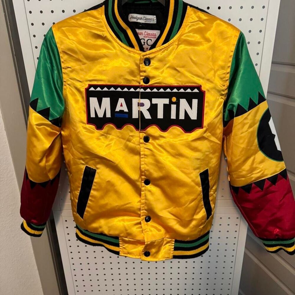 Headgear Classics Martin 8 Ball Satin Bomber Jacket Medium 90s TV